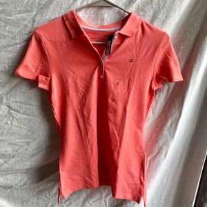 Women’s Coral Tommy Hilfiger Collared Tee